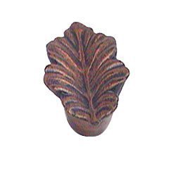 Fancy Oak Leaf - Knob in Black with Copper Wash