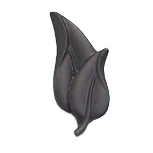Double Leaves Knob (Large) in Black