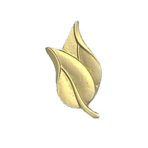 Double Leaves Knob ( Small Left on Top) in Gold