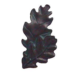 Oak Leaves Knob in Black with Copper Wash