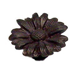 Daisy Knob (Small) in Black with Verde Wash
