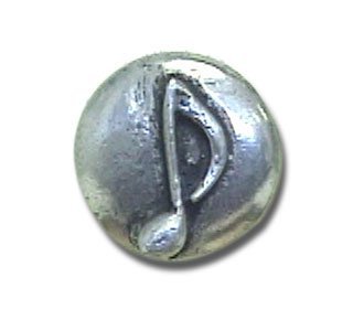 Single Note Knob in Pewter with White Wash