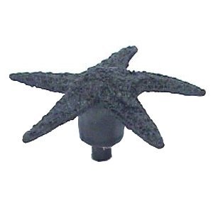 Small Starfish Knob in Pewter with Verde Wash