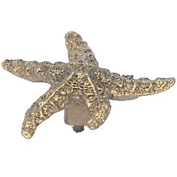 Dancing Starfish Knob in Pewter with Cherry Wash