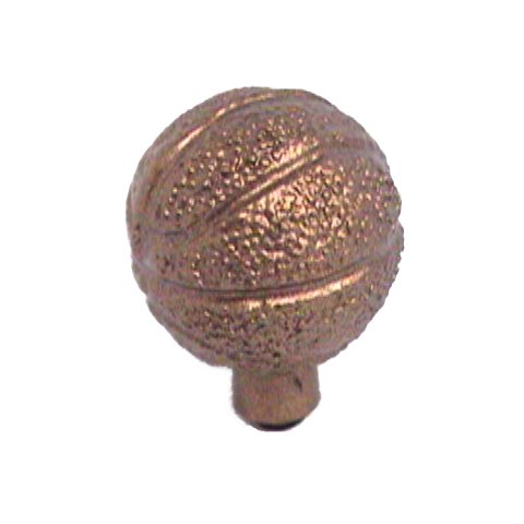 Basketball Knob in Black with Chocolate Wash