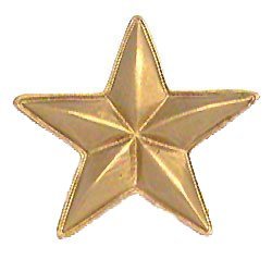 Star Knob - Large in Antique Gold