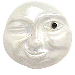Winking Moon Knob in Pewter with Verde Wash