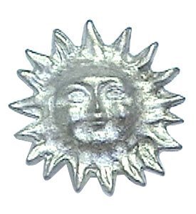 Spiky Sun Knob - Small in Brushed Natural Pewter