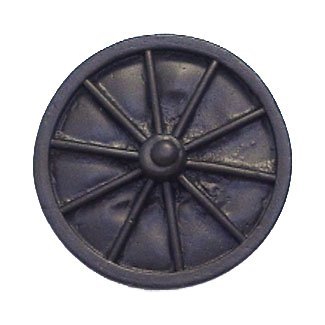 Wagon Wheel Knob (Large) in Black with Terra Cotta Wash