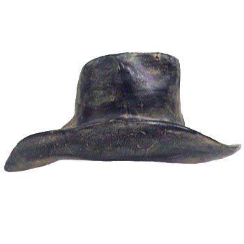 Hat Knob - Large in Rust with Black Wash
