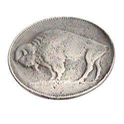 Buffalo Head Nickel Knob in Pewter with Copper Wash