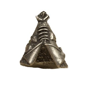 Tee-pee Knob in Pewter with Bronze Wash