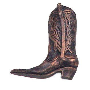 Boot Knob (Medium Facing Left) in Bronze with Copper Wash