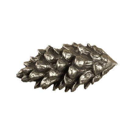 Pine Cone Knob (Large) in Pewter with Cherry Wash