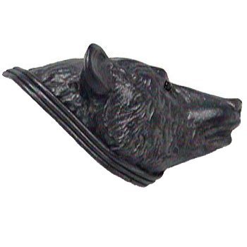 Bear Head Knob (Facing Right) in Bronze with Black Wash