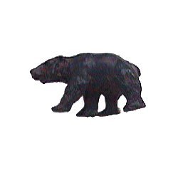Small Bear Knob (Facing Left) in Black