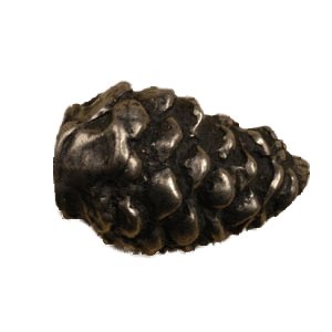 Pine Cone Knob in Pewter with Verde Wash
