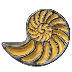 Medium Nautilus Knob (Facing Left) in Bronze with Black Wash