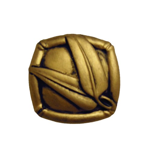 Bamboo Leaf Knob in Antique Gold