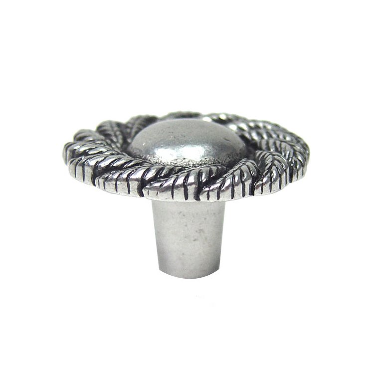 Flight Large Knob in Pewter with White Wash