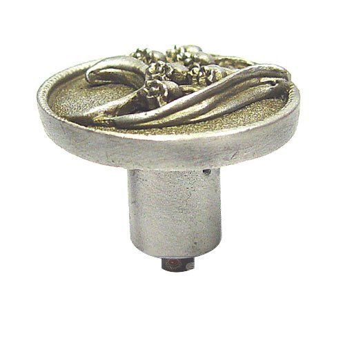 Lily Of The Valley Right Knob in Pewter with Verde Wash