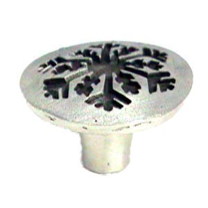Snowflake Knob - 1 1/2" in Black with Maple Wash