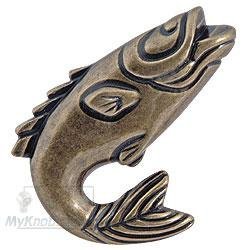 Fish Knob in Burnished Bronze
