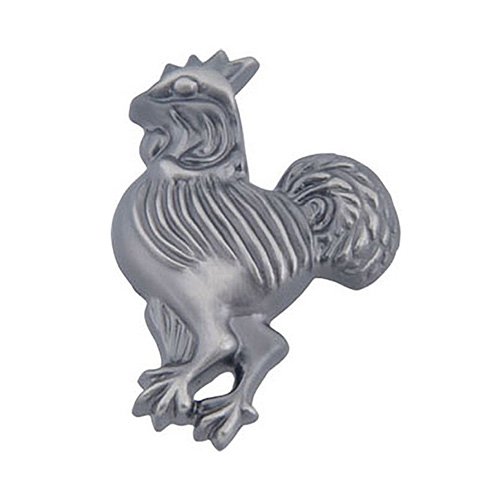 Right Rooster Knob in Pewter