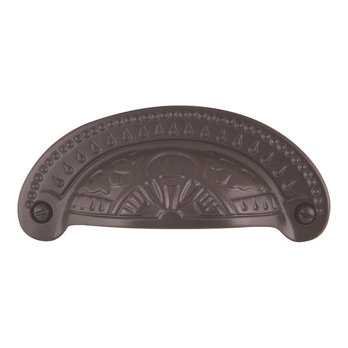 Antiquities Etched 3 1/4" Centers Cup Pull in Oil Rubbed Bronze