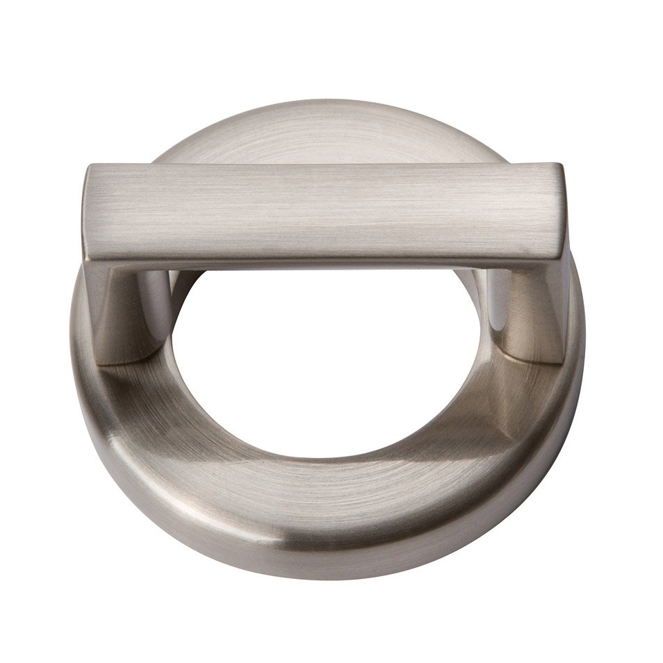 1 7/16" Centers Round Base In Brushed Nickel With Squared Handle In Brushed Nickel