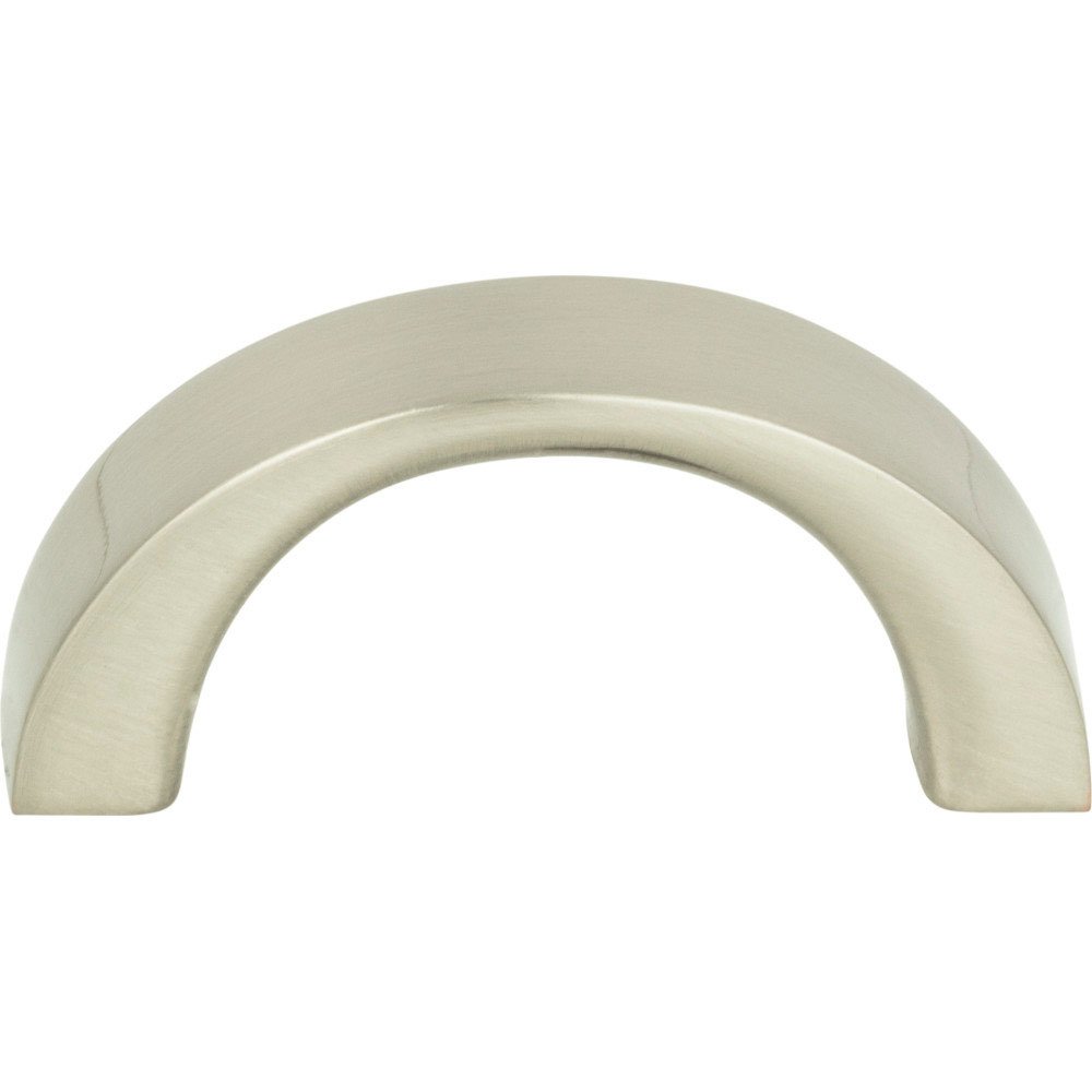 1 7/16" Centers Curved Handle In Brushed Nickel