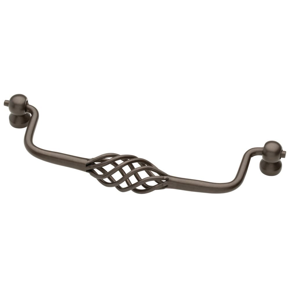 Bail Pull Birdcage 6 1/4" (160mm) Centers Steel Rubbed Bronze