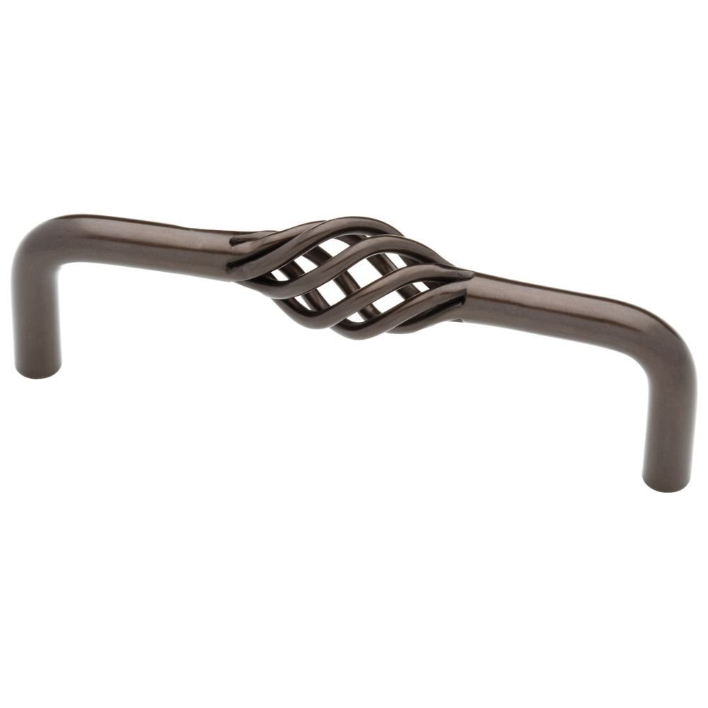 Birdcage Pull 4" (102mm) Centers in Steel Rubbed Bronze