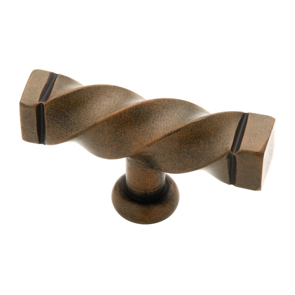 Knob Twisted 2 1/2" Long Steel Rusted Iron