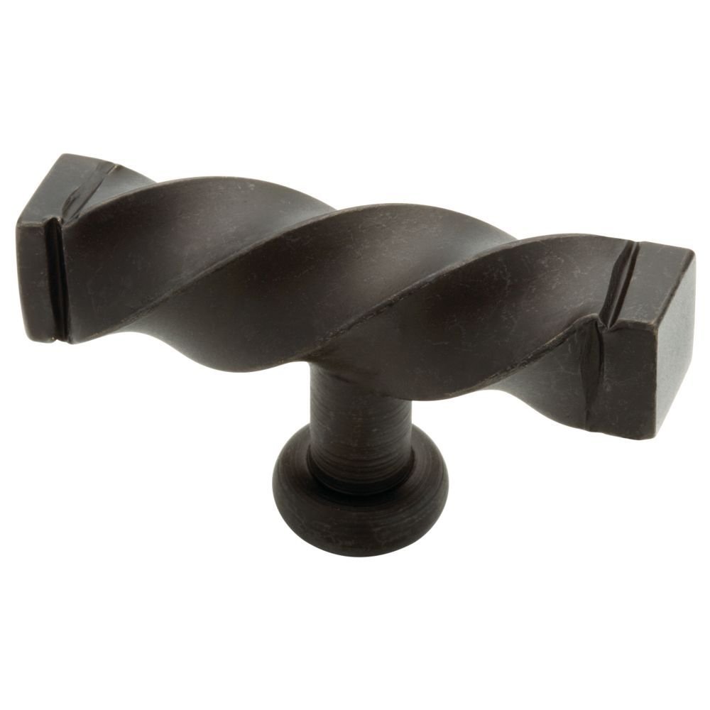 Knob Twisted 2 1/2" Long Steel Wrought Iron