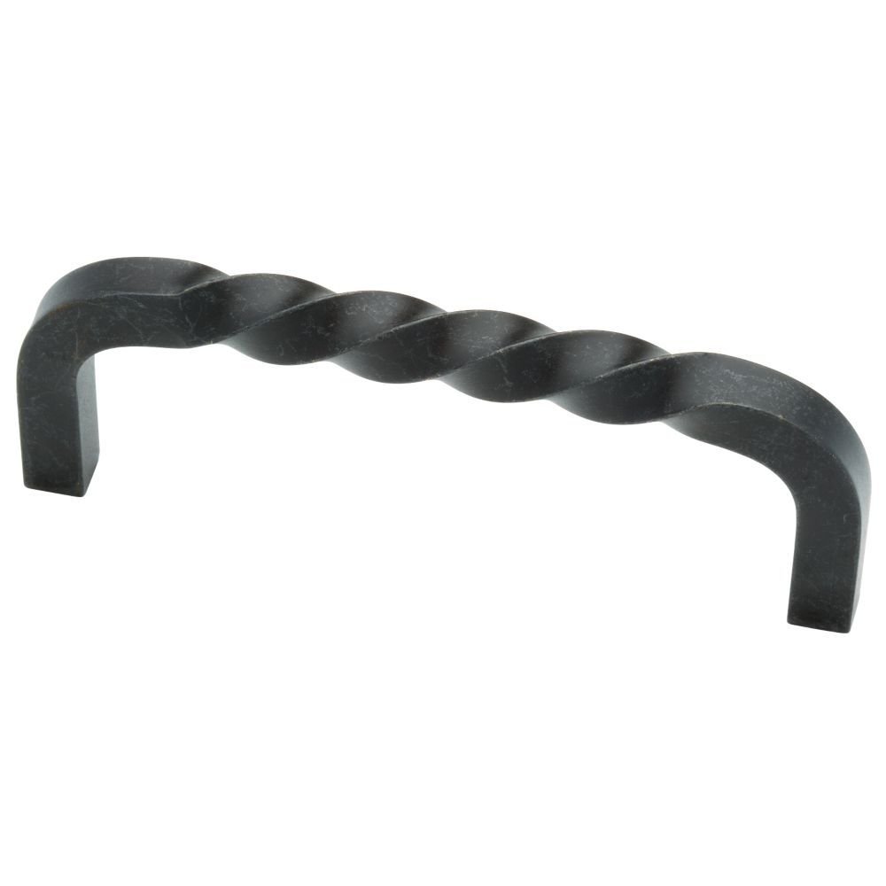 Pull Twisted 3 3/4" (96mm) Centers Steel Wrought Iron