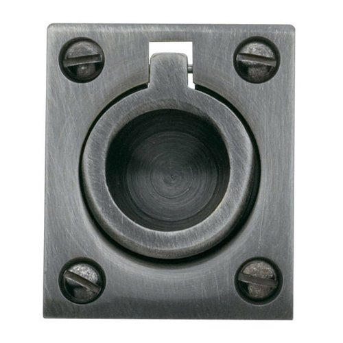 1 1/2" Recessed Ring Pull in PVD Graphite Nickel