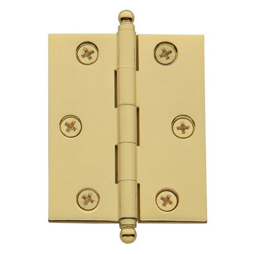 2 1/2" Cabinet Hinge with Ball Tip in Lifetime PVD Polished Brass
