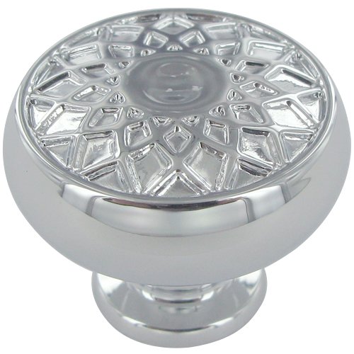 1 1/4" Diameter Couture A Knob in Polished Chrome