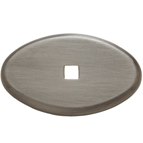 Oval Knob Backplate in Antique Nickel