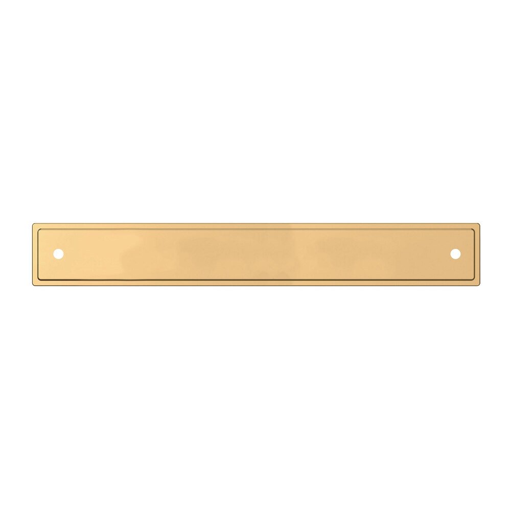 6" Centers Transitional Back Plate in Lifetime Pvd Polished Brass