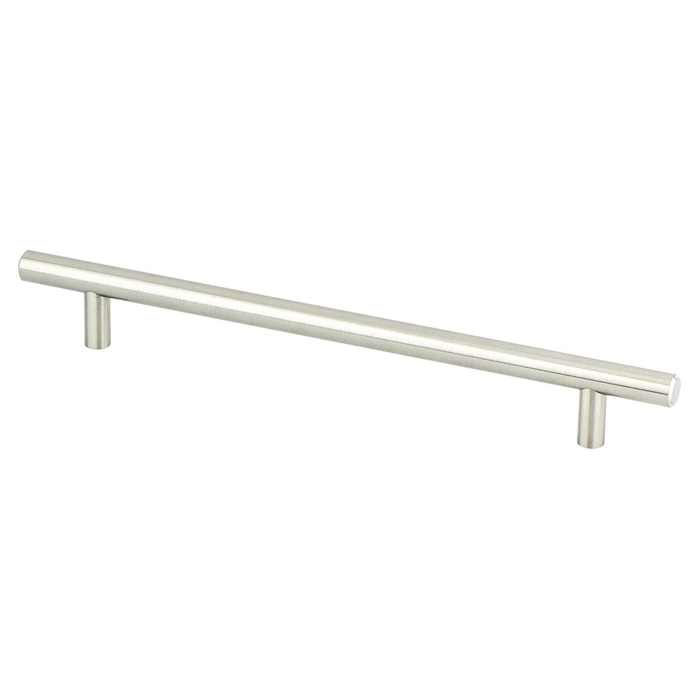 7 9/16" Centers European Bar Pull in Brushed Nickel