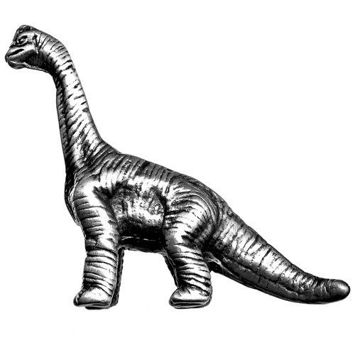 Brachiosaurus Dinosaur Knob in Pewter