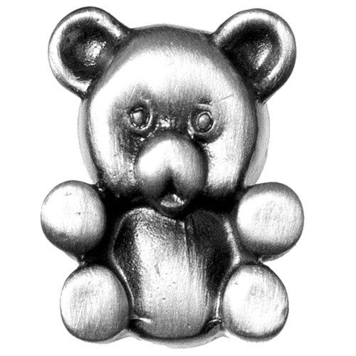 Teddy Bear Knob in Pewter