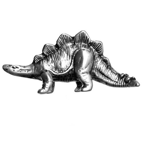 Stegosaurus Dinosaur Knob in Pewter