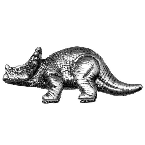 Styracosaurs Dinosaur Knob in Pewter