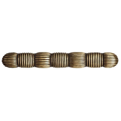 3" Centers Woven Strands Straight Handle in Antique Brass