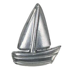 Simple Sailboat Knob in Pewter