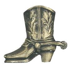 Cowboy Boot Knob in Antique Copper