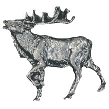 Walking Elk Knob Facing Left in Nickel